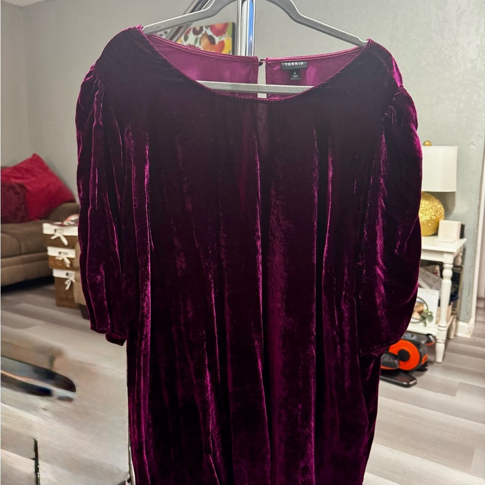Torrid Maroon Velvet Blouse